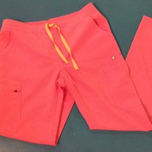 FIGS Neon pink scrub bottoms